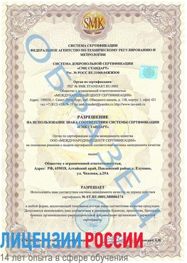 Образец разрешение Алупка Сертификат ISO 22000