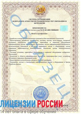 Образец сертификата соответствия (приложение) Алупка Сертификат ISO 27001