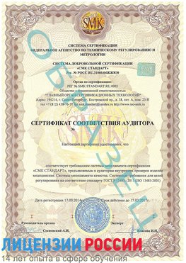 Образец сертификата соответствия аудитора Алупка Сертификат ISO 13485